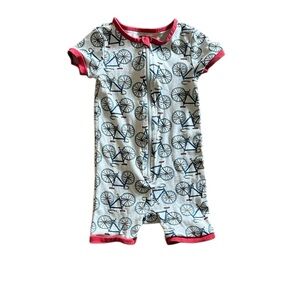 Tea Collection Baby Romper with Red Accents